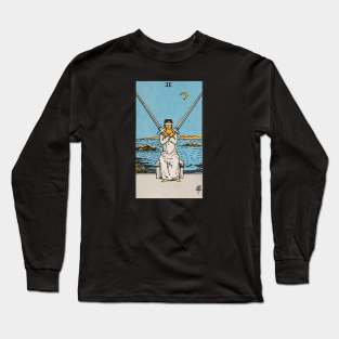 Two of swords tarot card Long Sleeve T-Shirt